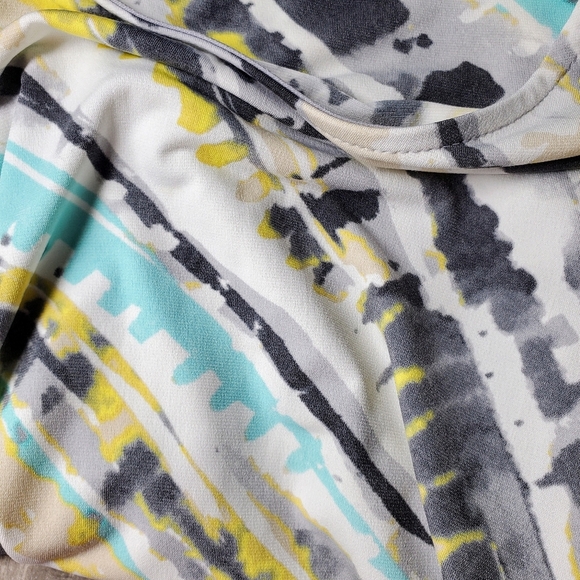 Alia Women's Colorful Stretchy 3/4 Sleeve Blouse Top Size Petite Small PS NWOT - Picture 5 of 14